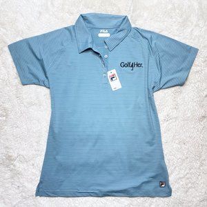 [NWT] Fila Corsica Heritage Blue Stripe Women's Golf Polo | Large